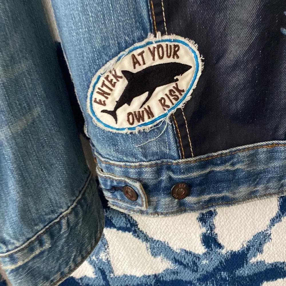 Gap denim surf patchwork jacket - Picture 15 of 16
